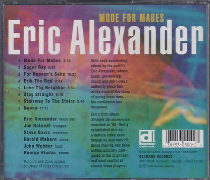 Eric Alexander With Harold Mabern : Mode For Mabes (CD, Album)
