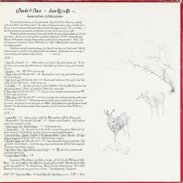 Sam Rizzetta : Bucks & Does (LP, Album)