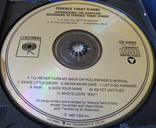 Terence Trent D'Arby : Introducing The Hardline According To Terence Trent D'Arby (CD, Album)