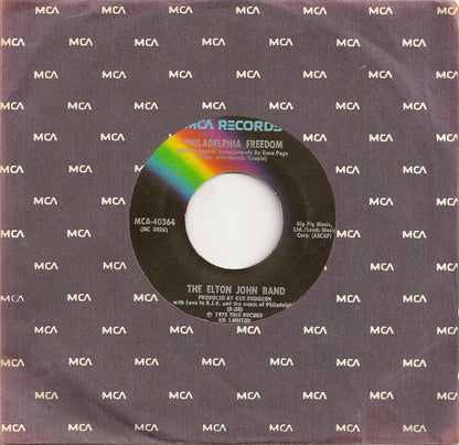 Elton John Band : Philadelphia Freedom (7", Single, Glo)