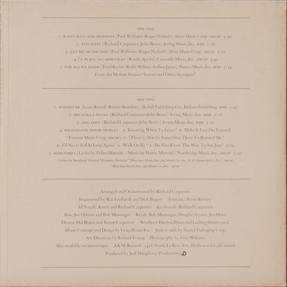 Carpenters : Carpenters (LP, Album, Mon)