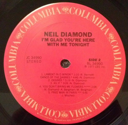 Neil Diamond : I'm Glad You're Here With Me Tonight (LP, Album, Ter)