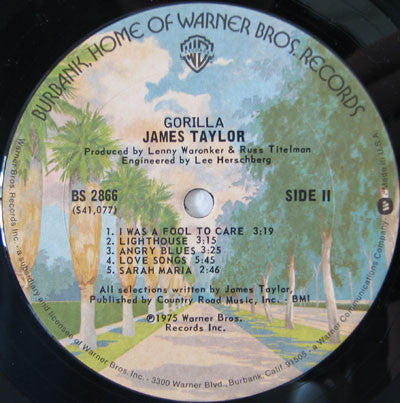 James Taylor (2) : Gorilla (LP, Album, Ter)