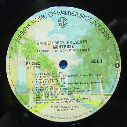 Montrose (2) : Warner Bros. Presents Montrose! (LP, Album, Los)