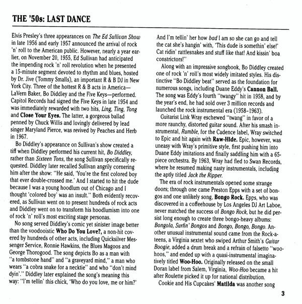 Various : The '50s: Last Dance (CD, Comp, Mono, RE, RM)