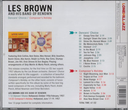 Les Brown And His Band Of Renown : Dancers Choice / Composer's Holiday (CD, Album, Comp, RE)