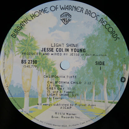 Jesse Colin Young : Light Shine (LP, Album, Jac)