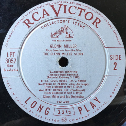 Glenn Miller : Glenn Miller Plays Selections From The Film "The Glenn Miller Story" (10", Comp)