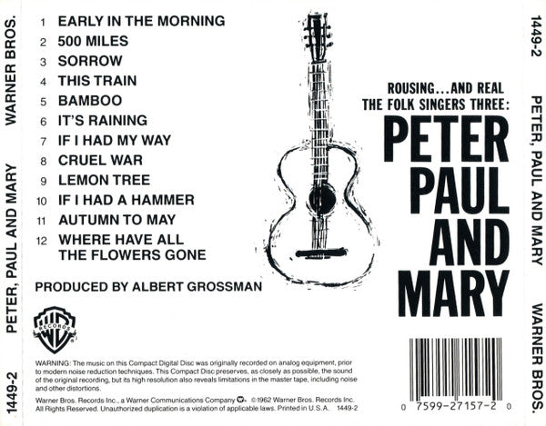 Peter, Paul & Mary : Peter, Paul And Mary (CD, Album, RE)