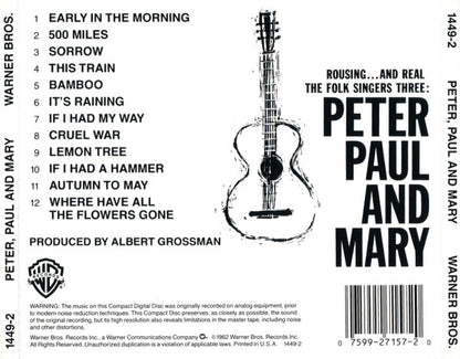 Peter, Paul & Mary : Peter, Paul And Mary (CD, Album, RE)