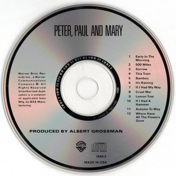 Peter, Paul & Mary : Peter, Paul And Mary (CD, Album, RE)