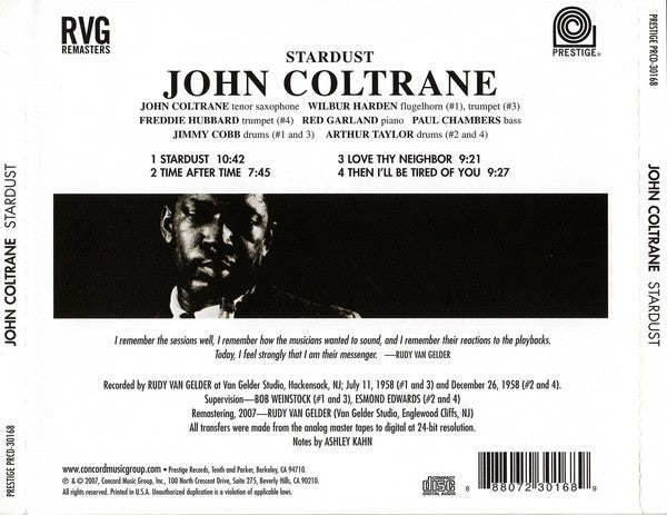 John Coltrane : Stardust (CD, Album, RE, RM)