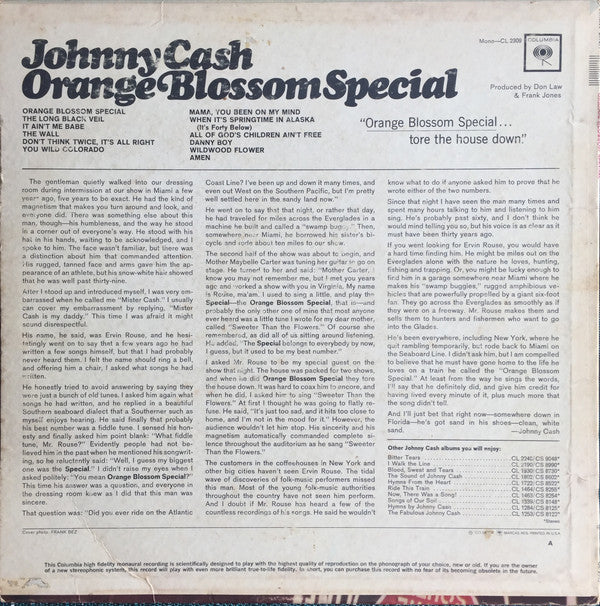 Johnny Cash : Orange Blossom Special (LP, Album, Mono, Ter)