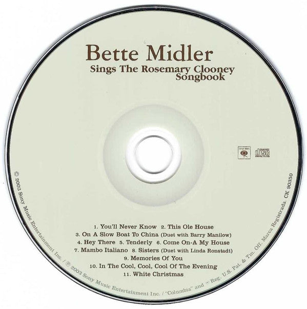 Bette Midler : Sings The Rosemary Clooney Songbook (CD, Album, Club)