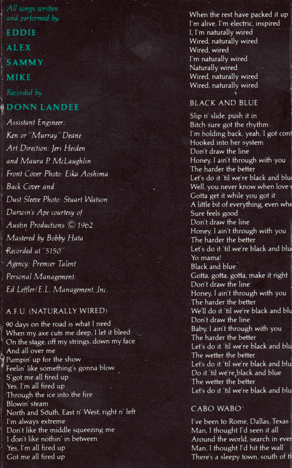 Van Halen : OU812 (Cass, Album, Club)