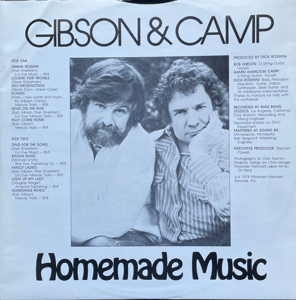 Bob Gibson & Hamilton Camp : Homemade Music (LP, Album)