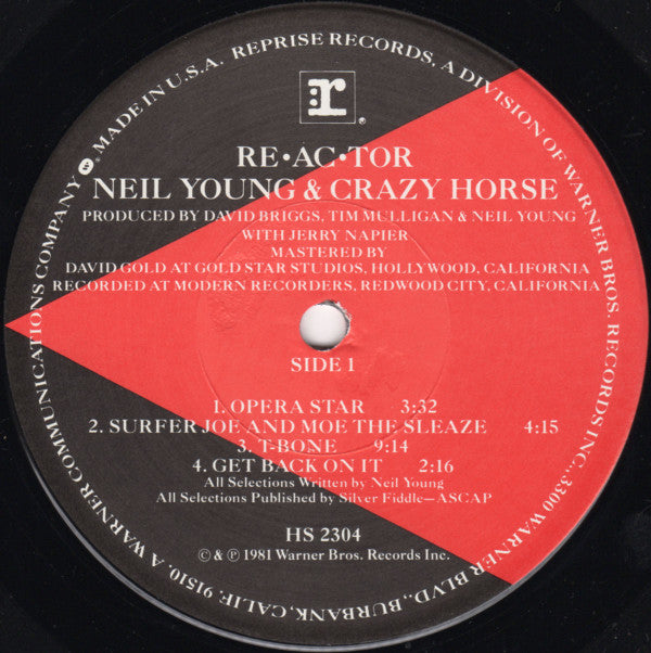 Buy Neil Young & Crazy Horse : Re·ac·tor (LP, Album, Win) Online