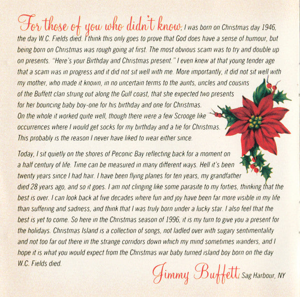 Jimmy Buffett : Christmas Island (CD, Album, Club)