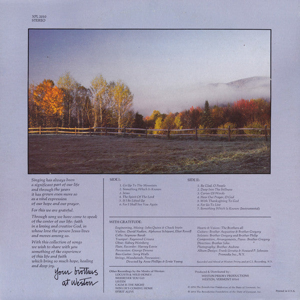 The Monks Of Weston Priory : Go Up To The Mountain (LP, Album)