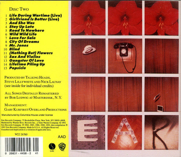 Talking Heads : Sand In The Vaseline - Popular Favorites: 1984-1992 (CD, Comp, Club)