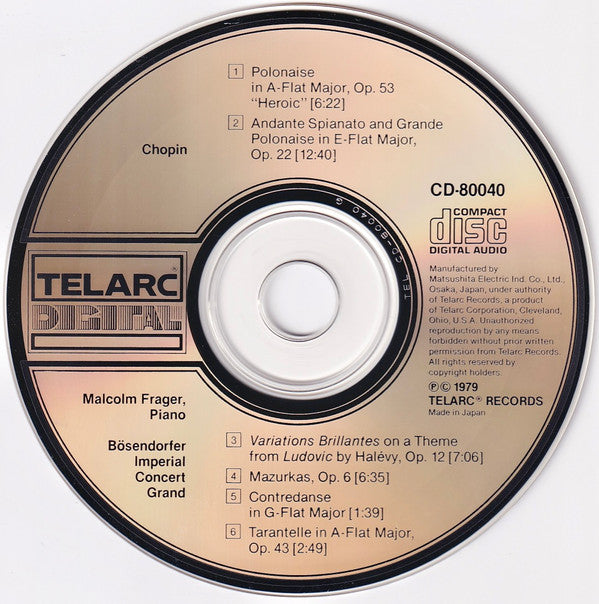 Malcolm Frager - Chopin* : Malcolm Frager Plays Chopin (CD, Album)