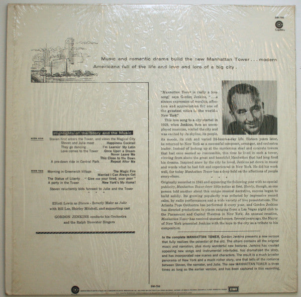 Gordon Jenkins / Elliott Lewis, Beverly Mahr, The Ralph Brewster Singers : Complete  Manhattan Tower (LP, Album, Mono, RE)