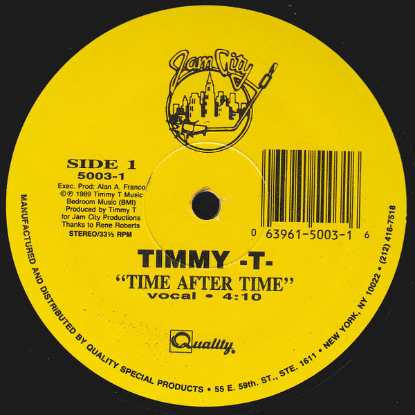 Timmy T : Time After Time (12")