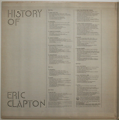 Eric Clapton : History Of Eric Clapton (2xLP, Comp, RE, PR )