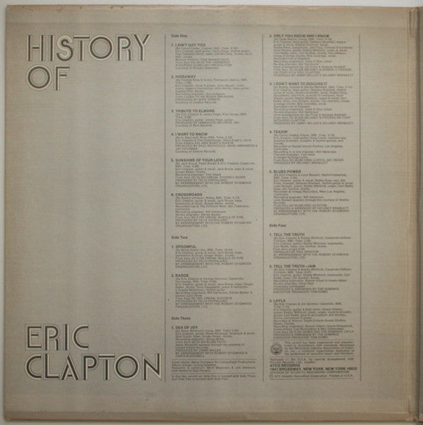 Eric Clapton : History Of Eric Clapton (2xLP, Comp, RE, PR )