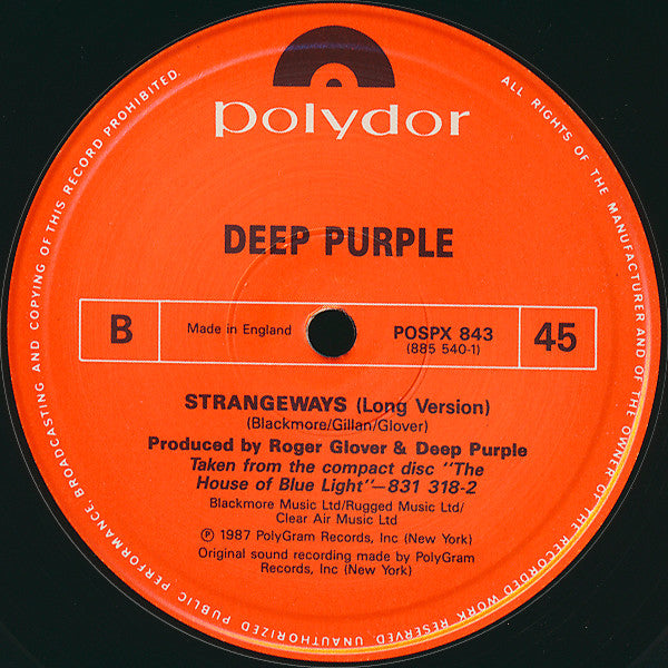 Deep Purple : Call Of The Wild (12", Single, Ltd)