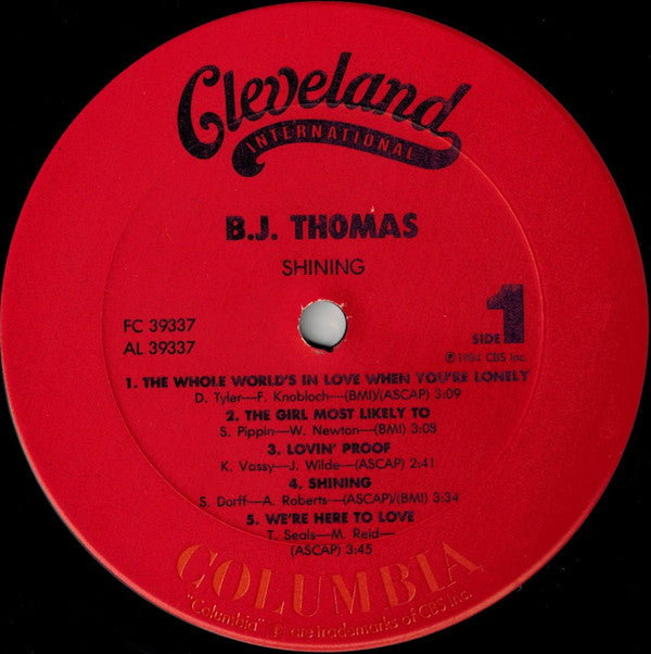 B.J. Thomas : Shining (LP, Album)