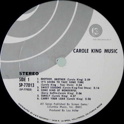 Carole King : Music (LP, Album, Gat)