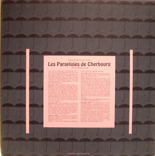 Michel Legrand : Les Parapluies De Cherbourg (LP, Album, Promo)