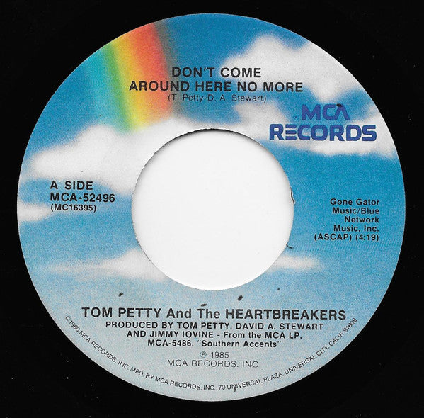 Tom Petty And The Heartbreakers : Don't Come Around Here No More (7", Single, Sid)