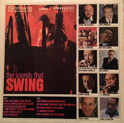 André Kostelanetz, Dave Brubeck, The Village Stompers, Art Van Damme, The Glenn Miller Orchestra, Neil Wolfe, André Previn, J.J. Johnson, Percy Faith, Duke Ellington : the sounds that SWING (LP, Comp)