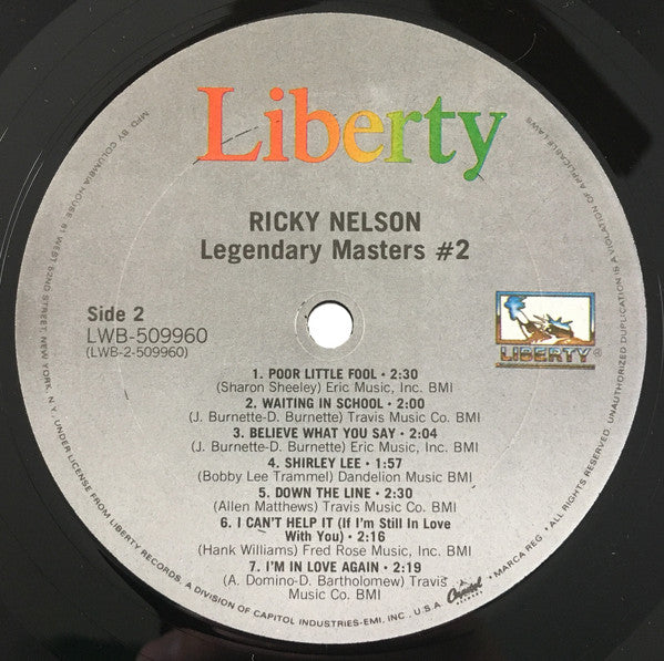 Ricky Nelson (2) : Ricky Nelson (2xLP, Comp, Mono, Club)