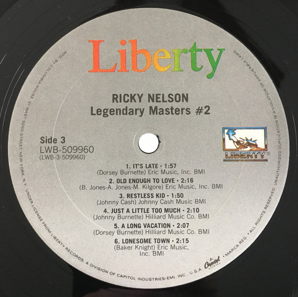 Ricky Nelson (2) : Ricky Nelson (2xLP, Comp, Mono, Club)