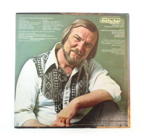 Larry Jon Wilson : Let Me Sing My Song To You (LP, Album, Promo)