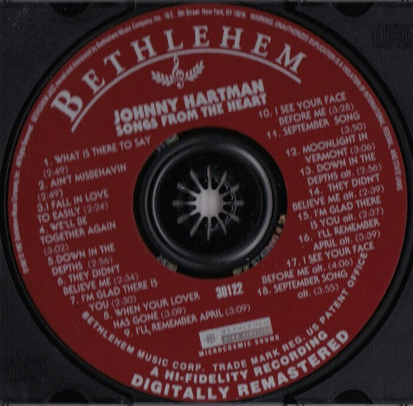 Johnny Hartman : Songs From The Heart (CD, Album, RE, RM)