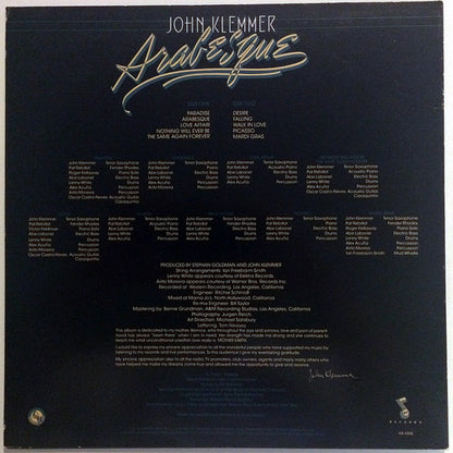 John Klemmer : Arabesque (LP, Album, Spe)