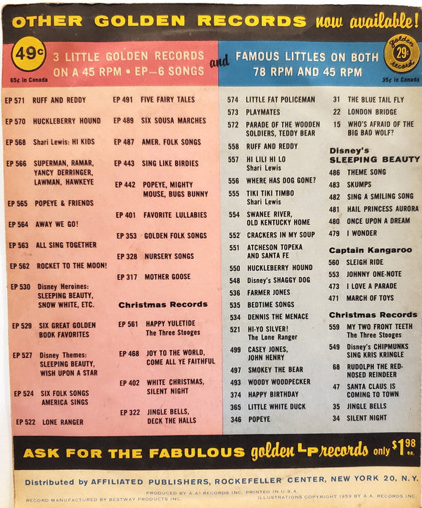 The Golden Children's Chorus : Do-Re-Mi / Alouette (6", Styrene, Yel)