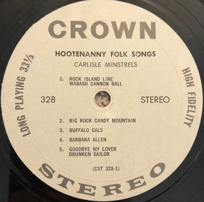 Carlisle Minstrels : Hootenanny Folk Songs (LP, Album)