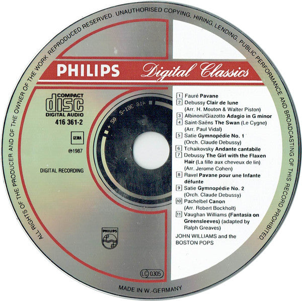 John Williams (4), The Boston Pops Orchestra : Pops In Love (CD, Album)