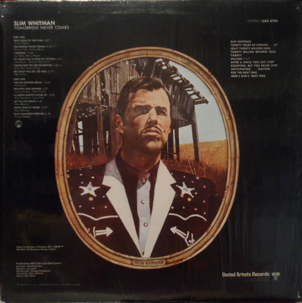 Slim Whitman : Tomorrow Never Comes (LP)