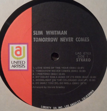 Slim Whitman : Tomorrow Never Comes (LP)