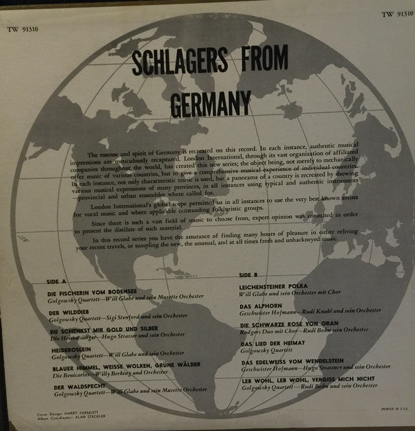 Various : Schlagers From Germany (LP, Comp)