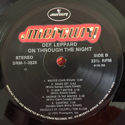 Def Leppard : On Through The Night (LP, Album, RE, PRC)