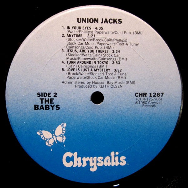 The Babys : Union Jacks (LP, Album, San)