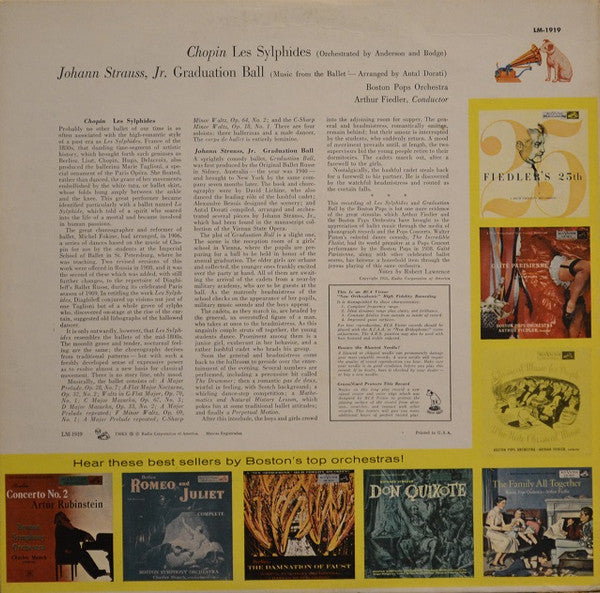 Frédéric Chopin / Johann Strauss Jr., The Boston Pops Orchestra ... Arthur Fiedler : Les Sylphides / Graduation Ball (LP, Mono)