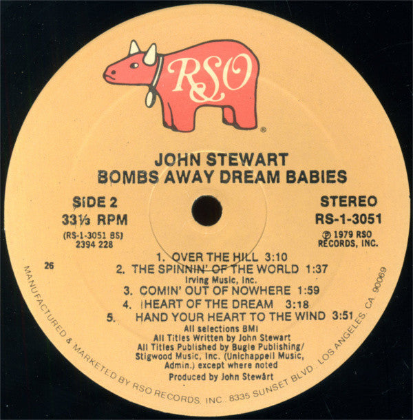 John Stewart (2) : Bombs Away Dream Babies (LP, Album, 26 )